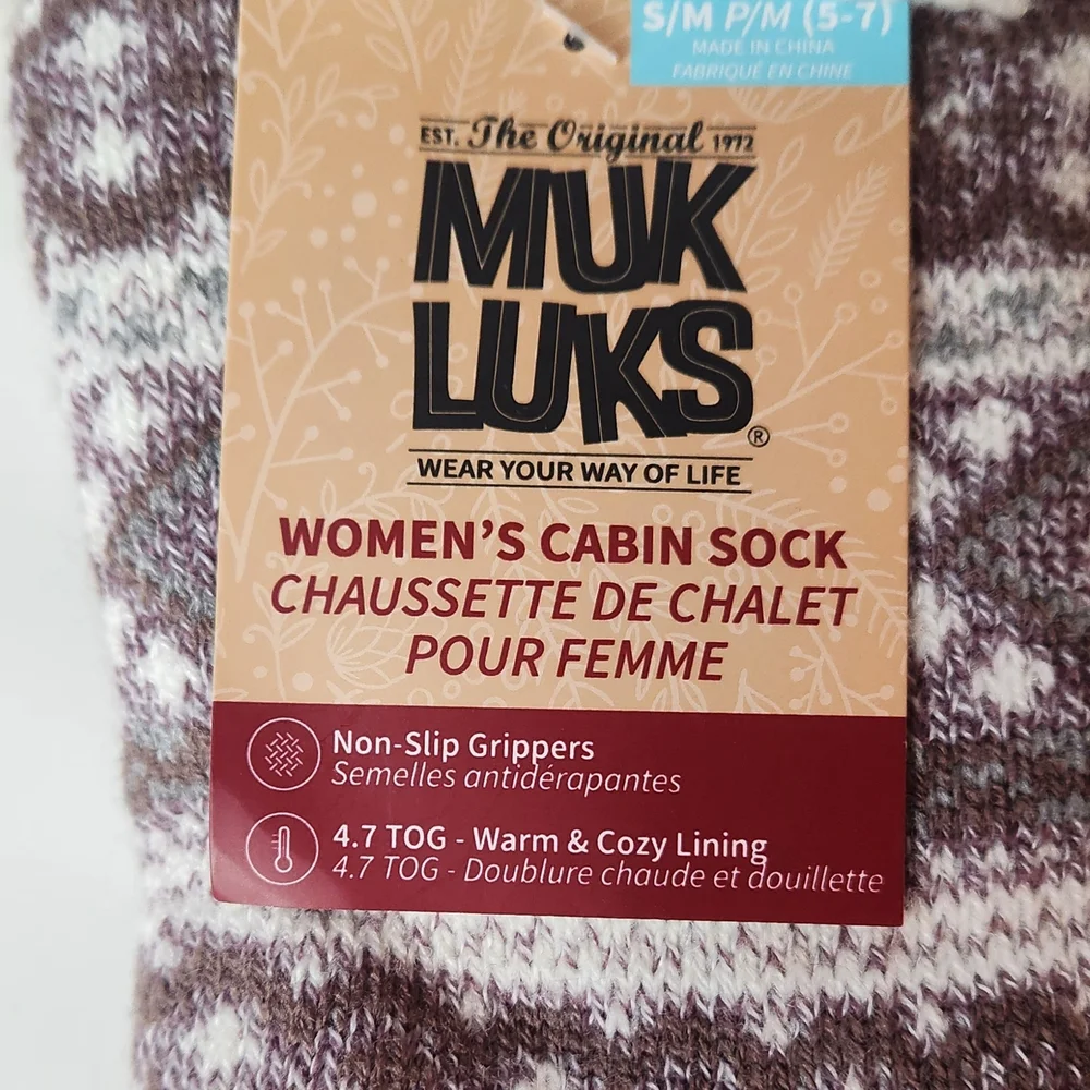 The Original Muk Luks - Womans Cabin Socks - Picture 3 of 3